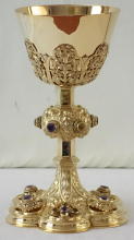 Solid Sterling silver Gothic Chalice